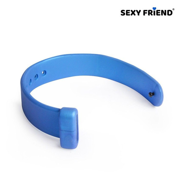 Голубой эрекционный ремешок-утяжка Голубой эрекционный ремешок-утяжка