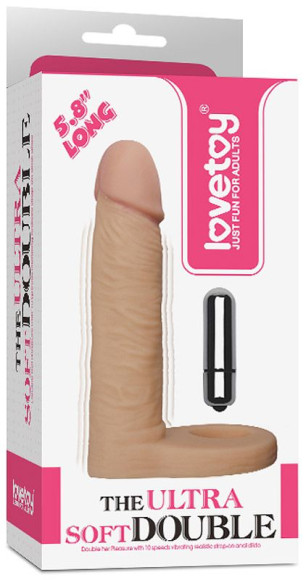 Реалистичная насадка для двойного проникновения с вибрацией - 14,7 см. Реалистичная насадка для двойного проникновения с вибрацией - 14,7 см.