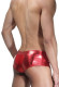 Ярко-красные трусы-хипсы из гладкого блестящего материала Ярко-красные трусы-хипсы из гладкого блестящего материала