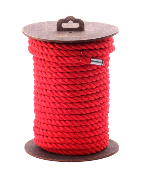 Красная хлопковая веревка для шибари на катушке - 10 м. Красная хлопковая веревка для шибари на катушке - 10 м.