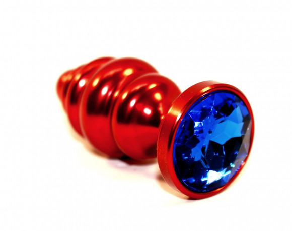 Красная фигурная пробка с синим стразом - 7,3 см. Красная фигурная пробка с синим стразом - 7,3 см.