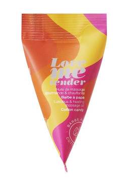 Съедобное согревающее массажное масло Love Me Tender Cotton Candy с ароматом сладкой ваты - 10 мл. Съедобное согревающее массажное масло Love Me Tender Cotton Candy с ароматом сладкой ваты - 10 мл.