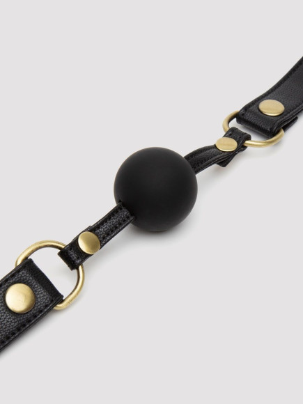 Черный кляп-шар Bound to You Faux Leather Ball Gag Черный кляп-шар Bound to You Faux Leather Ball Gag