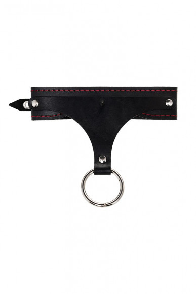 Черный высокий ошейник с поводком Черный высокий ошейник с поводком