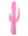 Розовый вибратор для тройной стимуляции - 25,7 см. Розовый вибратор для тройной стимуляции - 25,7 см.
