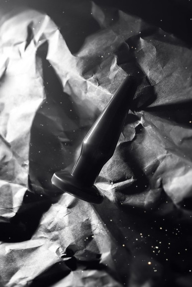 Черная анальная втулка Gemini β - 12,3 см.