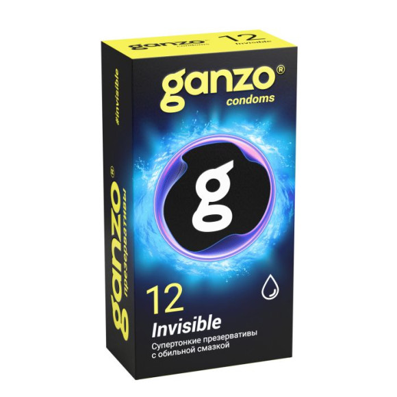 Супертонкие презервативы Ganzo Invisible - 12 шт. Супертонкие презервативы Ganzo Invisible - 12 шт.