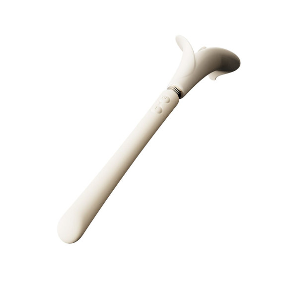 Бежевый двусторонний вибромассажёр Calla Бежевый двусторонний вибромассажёр Calla