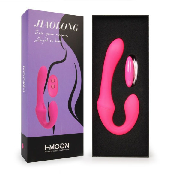 Розовый вибратор с клиторальным отростком и пультом ДУ- 19,6 см. Розовый вибратор с клиторальным отростком и пультом ДУ- 19,6 см.