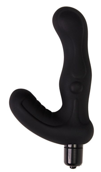 Черный вибромассажер простаты Titan - 15 см. Черный вибромассажер простаты Titan - 15 см.