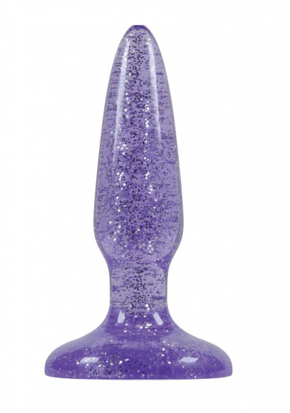 Фиолетовая анальная пробка с блёстками Booty Boppers Mini - 8,1 см. Фиолетовая анальная пробка с блёстками Booty Boppers Mini - 8,1 см.