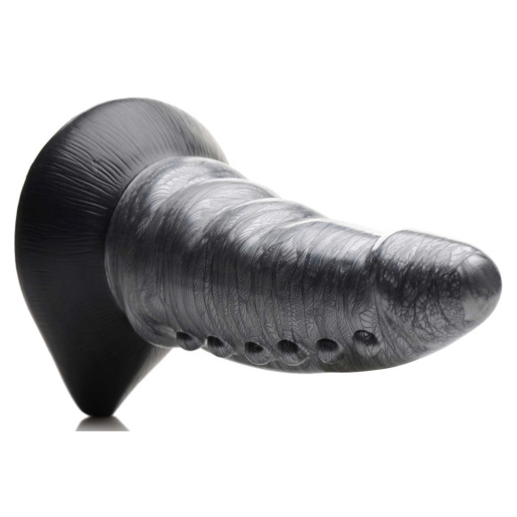 Серый фантазийный фаллоимитатор Beastly Tapered Bumpy Silicone Dildo - 21 см. Серый фантазийный фаллоимитатор Beastly Tapered Bumpy Silicone Dildo - 21 см.