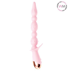 Розовый анальный вибратор-ёлочка с 10 режимами вибрации Розовый анальный вибратор-ёлочка с 10 режимами вибрации