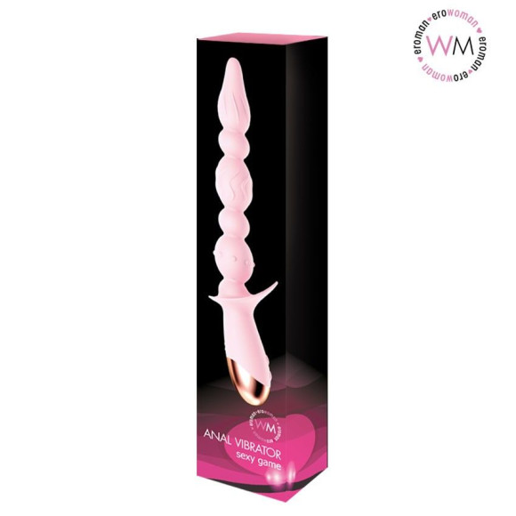 Розовый анальный вибратор-ёлочка с 10 режимами вибрации Розовый анальный вибратор-ёлочка с 10 режимами вибрации