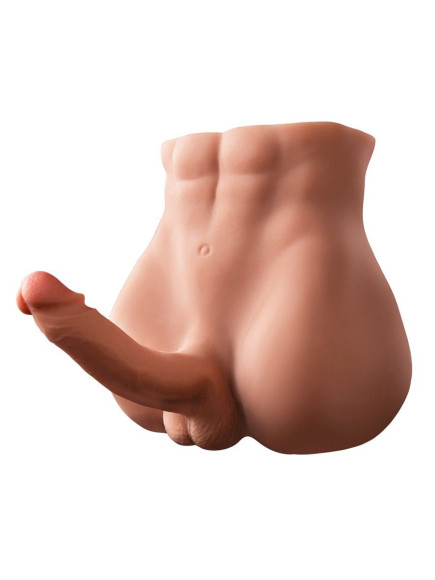 Телесный мужской торс с вибрацией и возвратно-поступательными движениями Bartlett Телесный мужской торс с вибрацией и возвратно-поступательными движениями Bartlett