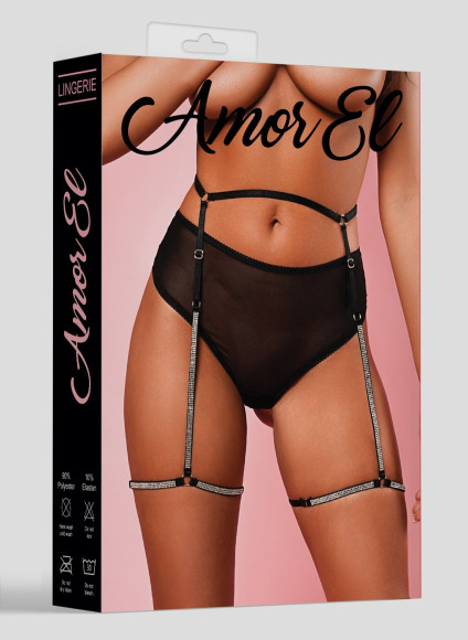 Трусики-танга с украшенным кристаллами поясом Трусики-танга с украшенным кристаллами поясом