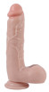 Телесный реалистичный фаллоимитатор с мошонкой Real - 21 см.
