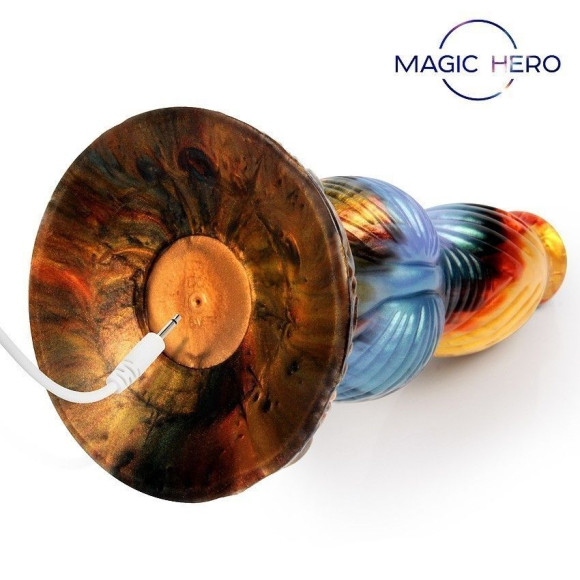 Разноцветный фантазийный вибромассажер - 26 см. Разноцветный фантазийный вибромассажер - 26 см.