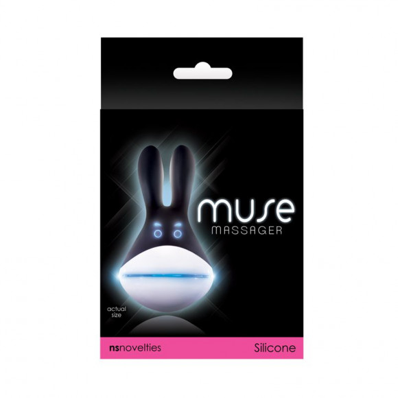 Чёрный клиторальный вибратор Muse Massager с ушками Чёрный клиторальный вибратор Muse Massager с ушками