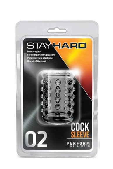 Прозрачная насадка на пенис с шишечками STAY HARD COCK SLEEVE 02 CLEAR Прозрачная насадка на пенис с шишечками STAY HARD COCK SLEEVE 02 CLEAR