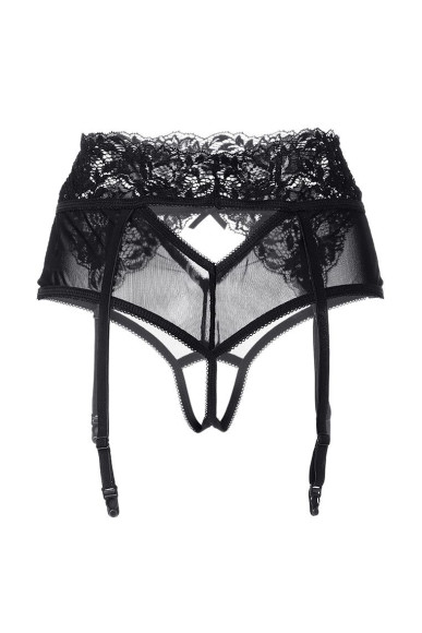 Эротические кружевные трусики-пояс c высокой посадкой Iveta Эротические кружевные трусики-пояс c высокой посадкой Iveta