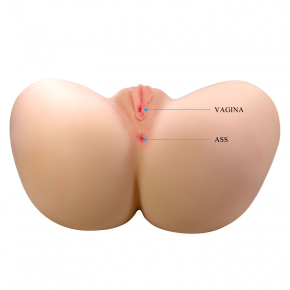 Телесный мастурбатор Vivian с 2 любовными тоннелями