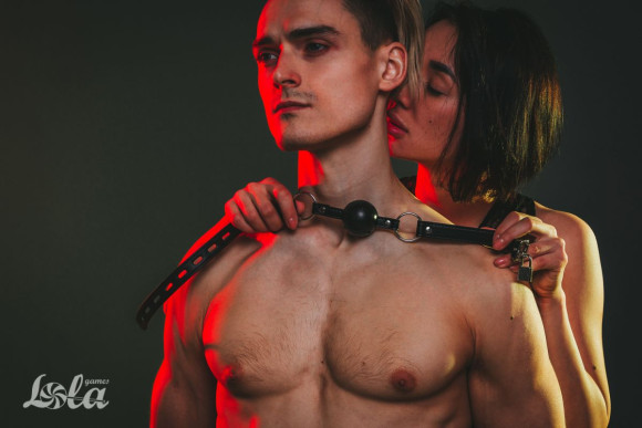 Черный кляп Love Addict на замочке Черный кляп Love Addict на замочке