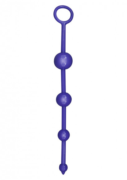 Тёмно-фиолетовая анальная цепочка FUNKY BUTT BEADS Тёмно-фиолетовая анальная цепочка FUNKY BUTT BEADS