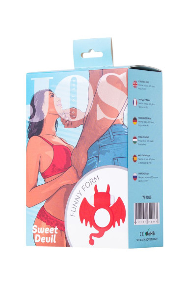 Красное эрекционное кольцо на пенис JOS COCKY DEVIL Красное эрекционное кольцо на пенис JOS COCKY DEVIL